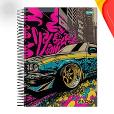 Caderno Universitário Capa Dura 20 Matérias 320 Folhas Flow Unidade Menino Escolar