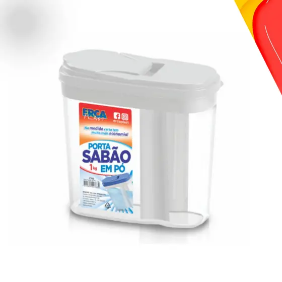 Porta Sabão em Pó 1 kg - Multiuso - Plástico