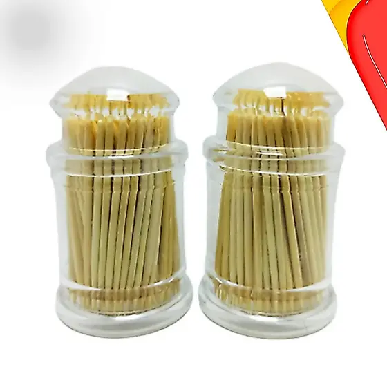 Paliteiro Em Acrílico - 100 palitos em cada - Kit 02 unidades