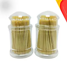 Paliteiro Em Acrílico - 100 palitos em cada - Kit 02 unidades