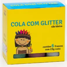 COLA GLITTER C/6 CORES PIRATININGA