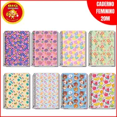 Caderno 20 Matérias Feminino Credeal 280 Folhas Universitário Original Escolar Capa Dura Moda Luxo