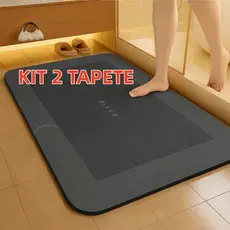 Tapete de Banheiro Antiderrapante Absorvente Secagem Rápida Macio Para Box Lavabo Quarto