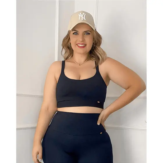 Top Fitness Sustentação Clara Preto