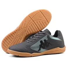 Chuteira Kappa Napoli Masculina Futsal Quadra Original Grafite Verde Água Macia Leve