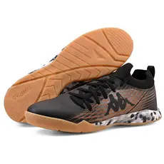 Chuteira Kappa Maestro Masculina Futsal Original Adulto Preto Laranja Confortável