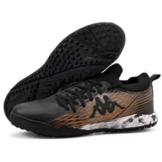 Chuteira Kappa Maestro Masculina Society Preto Laranja Original Confortável