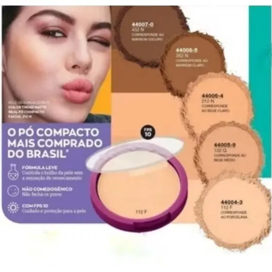 Pó Compacto Facial Avon Color Trend 7g Maquiagem Com Espelho e Sem esponja e Pó sem espelho
