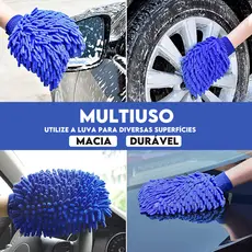 Luva de Microfibra Multiuso Para Limpeza de Carros, Móveis e Outras Superfícies - SHEFA