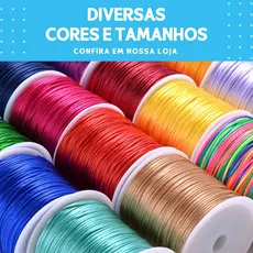 Fio De Seda Fino 2.0 Mm C/50 Metros Cordão Rabo De Rato Resistente De Alta Qualidade - SHEFA