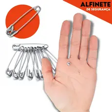 Alfinete de Segurança - Ouro/Prata - Pacote com 100/50 UN - Uso Doméstico e Artesanal - SHEFA!