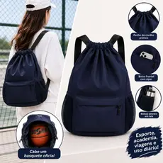 Bolsa Mochila Saco Esportiva Sacola Academia Futebol Basquete Passeio Impermeável ZJ6101#