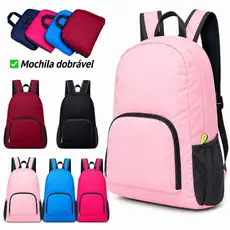 Mochila De Nylon Dobrável Compacta Impermeável  Resistente Para Viagem Escola E Academia Unissex