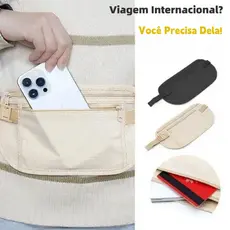 2/1 PCS Pochete Doleira Antifurto Nylon Impermeável Porta Celular Dinheiro Segurança Viagem Academia Carnaval Balada