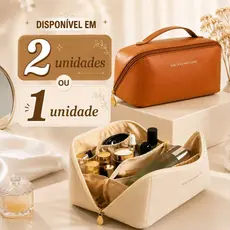 2/1 PCS Bolsa Necessaire Feminino Cosmético De Couro PU De Grande Capacidade Em Alto Qualidade