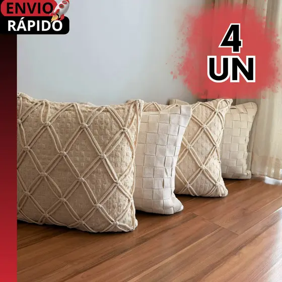 CONJUNTOS LUXO CAPA DE ALMOFADA ALGODÃO FEITA A MÃO ARTESANAL PREMIUM ELEGANTE, DECORAÇÃO SALA, SOFÁ