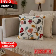 PROMOÇÃO Capas de Almofada 45x45cm Bordado Artesanal Decoração Sofá e Cama Confortável N1022..