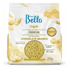 Cera Confete Chocolate Branco Depil Bella 250g P/ Depilação suave e confortável