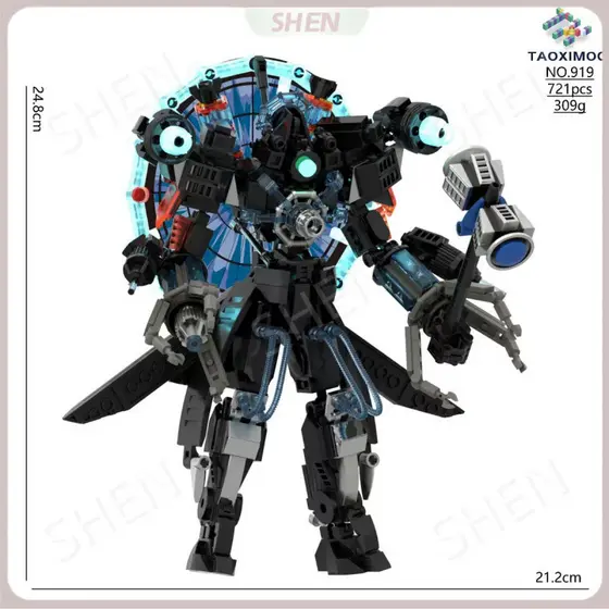 Atualizar titã Audioman bloco de construção Mecha montagem modelo de brinquedo skibidi brinquedos educativos infantis pr