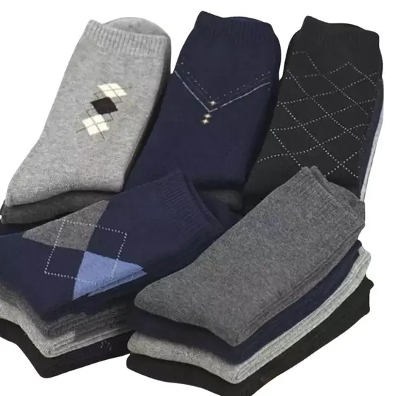Kit 3, 6, 9 e 12 Pares Meias Social Masculina Cano Longo Escritório Advogado Empresário Dia A Dia Premium