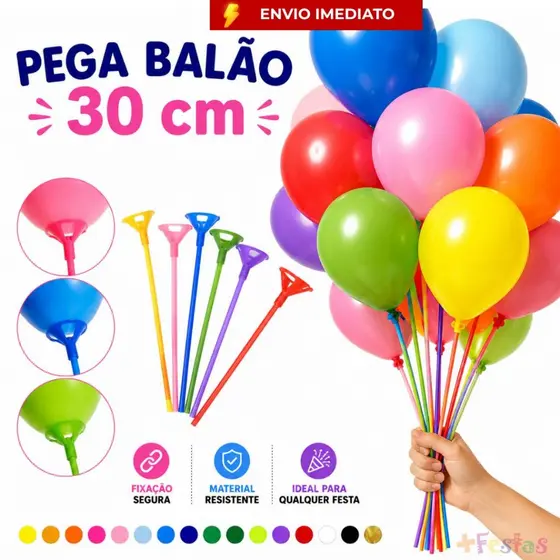 20/40/60/80 Vareta Pega Balão 30cm Suporte Balões Canudo Festa Enfeite Decoração Centro De Mesa
