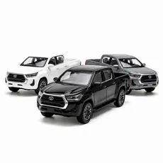 Miniatura Toyota Hilux SRX  Escala 1:36 Carro De Ferro Brinquedo Colecionável Carrinho Porta Abre