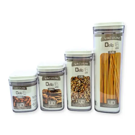 Kit 4 Potes Organizadores a Vaccum - Dello One