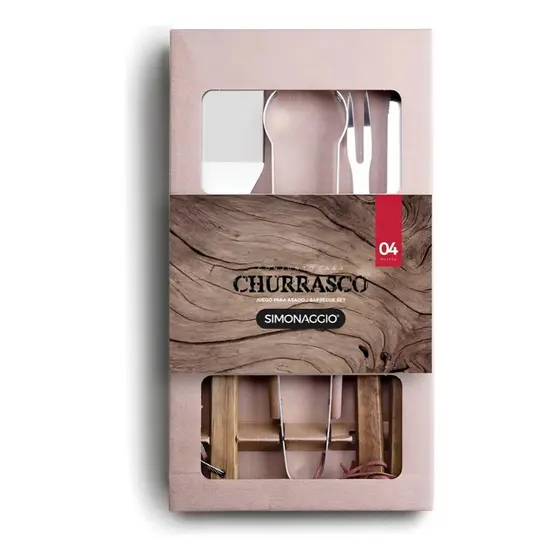 Conjunto Para Churrasco Barbecue – 4 Peças