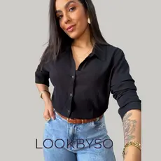 Camisa Social Feminina Viscolinho Premium Sem Bolso Manga Longa Elegante Casual