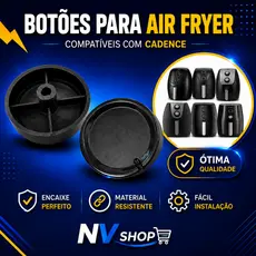 Botão Timer Air Fryer Cadence Peça de Reposição Compatível Original cano curto e longo