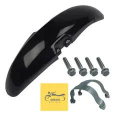 Paralama  Titan Fan 125 2000 a 2013 preto kit  suporte  parafusos