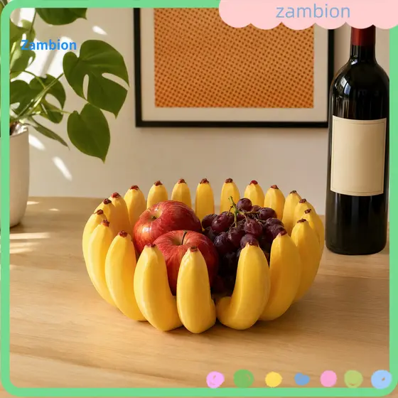 Banana Fruit Plate Large 3d Printed Bowl – Decorative Fruit-shaped Serving Tray Spacious Kitchen Dining Table Holder P
