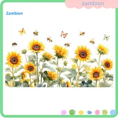 Reusable Mirror Decal Glass Door Colorful Floral Window Stickers Removable Waterproof Static Clings for Home Office Bedr