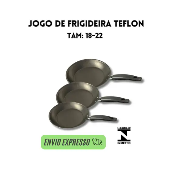 kit frigideira antiaderente de fritar ovos , tapioqueira teflon, jogo de frigideira 18cm-22cm