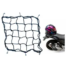 Rede Elástica Aranha P/ Capacete E Bagageiro De Moto Quadriciclo 40x40cm Preta