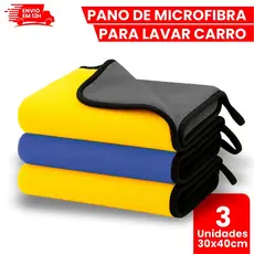 kit 3 Toalha Flanela Pano Microfibra Dupla Face