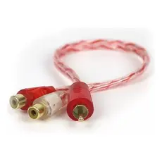 Cabos Y Rca 2 Femeas 1 Macho Injetado Cristal Matte Vermelho