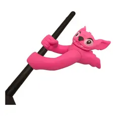 Enfeite Antena Teto Stitch Rosa Carro Haste Grossa Cartoons