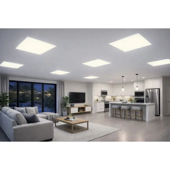 Painel LED Embutir 62x62cm Slim 48W Branco Neutro