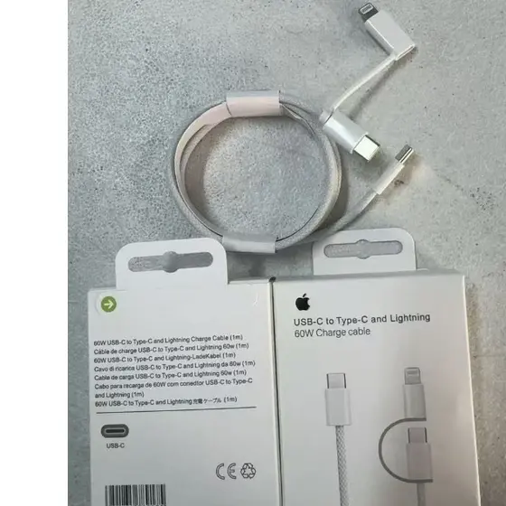 Cabo USB C 60W PD - Carregamento Rápido e Durabilidade para iPhone 7P-17PROMAX