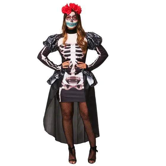 Festa Fantasia Hallowen Feminino Adulto Luxo Premium Promo