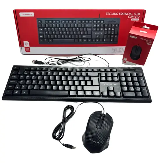 Kit Teclado E Mouse Usb Ultra Silencioso Ergonômico Premium