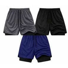 3 Bermuda Shorts Masculino Treino Academia Esporte Dry Fit Premium