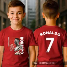 blusas CR7 Infantil Jogador Cristiano Ronaldo Futebol Blusa CR7 Robozão Melhor camisa Aniversario preço mais barato top