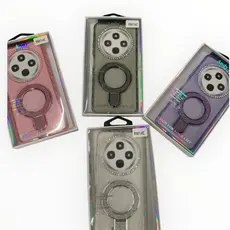 Capa  Magnética Premium para Poco C85/ Redmi 14C / Poco C75 – Glitter Luxo com Anel MagSafe, Transparente Antichoque