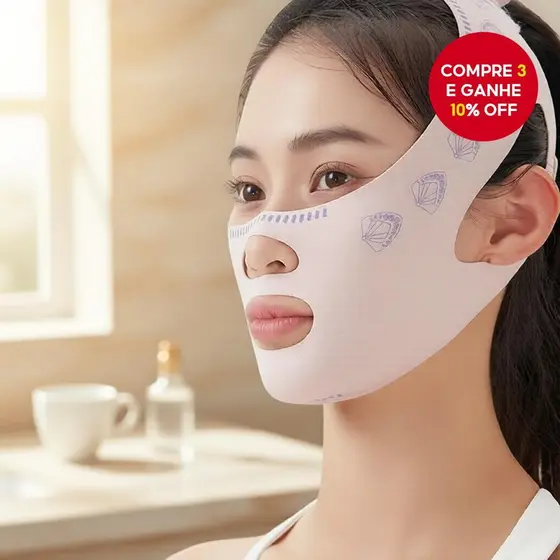 Faixa Facial Lifting Modeladora Reutilizável para Rosto Queixo e Mandíbula Antiflacidez