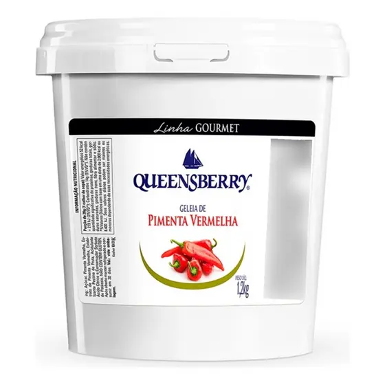 Geleia Fina Gourmet Queensberry Balde Atacado Vários Sabores Pimenta Vermelha Morango Frutas Vermelhas Damasco Amora