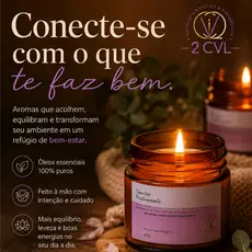 Vela Aromatica Energética/Terapêutica – Conectar  Positivamente  (150g)