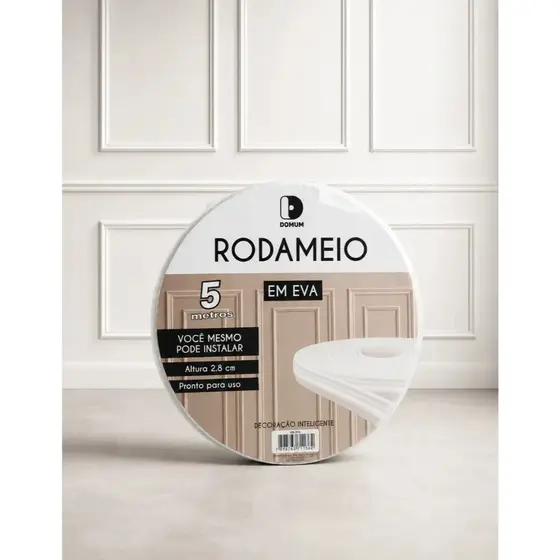 RODAMEIO EVA AUTOADESIVO FLEXÍVEL 2,8CM ALTURA PARA PAREDE DECORATIVO PREMIUM