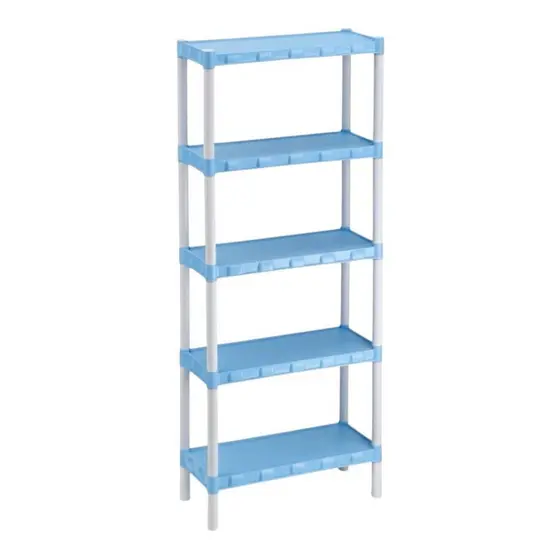 Estante Modular 5 Prateleiras Azul Bebê Multi Uso Quarto Infantil Organização